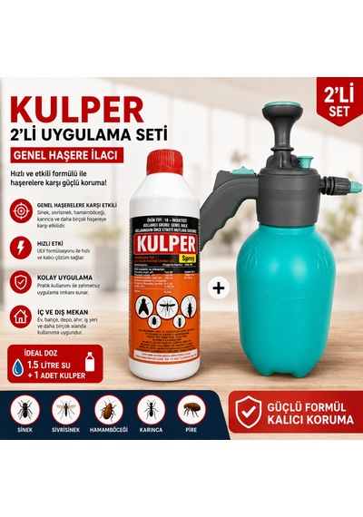 Kulsan Kulper 2 Li Uygulama Seti 2 Lt Basınçlı Pompa Sinek Sivrisinek Hamamböceği Karınca Pire Kene