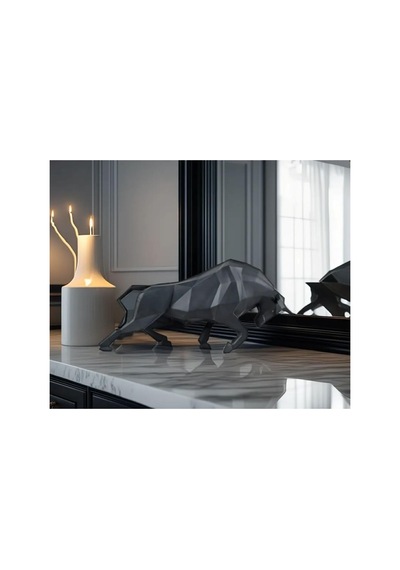 Dekoratif Boğa Heykeli, Boğa Biblo, Bull Sculpture, Ev Hediyesi, Hediyelik 22 X 15 Cm, 12v4124b Standart