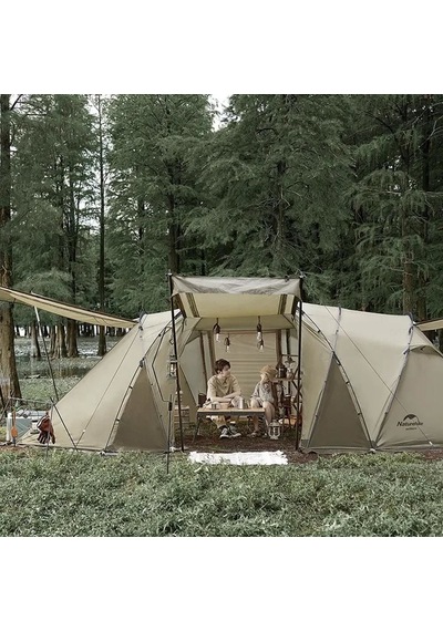Naturehike Glamping Upf50+ Aries Beta 4-6 Kişilik Tünel Çadır Khaki Haki