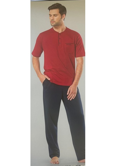 Pierre Cardin 3'lü Pijama Set 5370 Bordo Renk Bordo