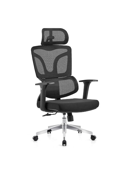 Ofisbazaar Lilium Fabrik Ofis Koltuğu 3d Kollu, Çift Kollu Mekanizma Siyah