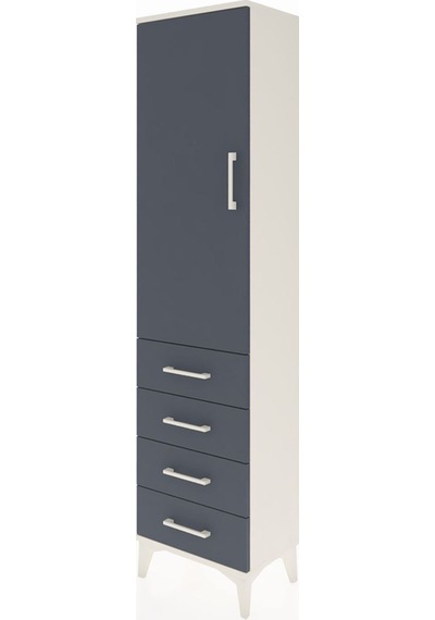 Arges Dolap 2 Raflı 4 Çekmeceli Tek Kapaklı 44x30x182 Aytaşı-... Aytaşı