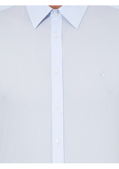 Cacharel Açık Mavi Slim Fit Uzun Kollu Gömlek Denım