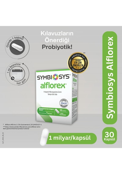 Symbiosys Alflorex Probiyotik 30 Kapsül 2 Adet