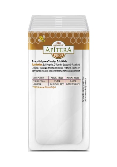 Apitera Prop Doğal Bal, C Vitamini Ve 175 Mg Propolis İçeren Takviye Edici 56lı Saşe
