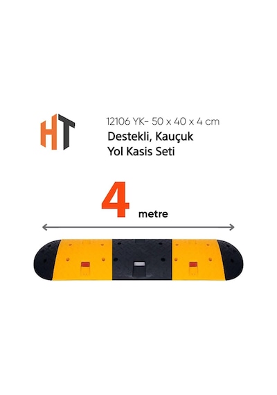 Destekli, Kauçuk Yol Kasisi Seti 4 Metre