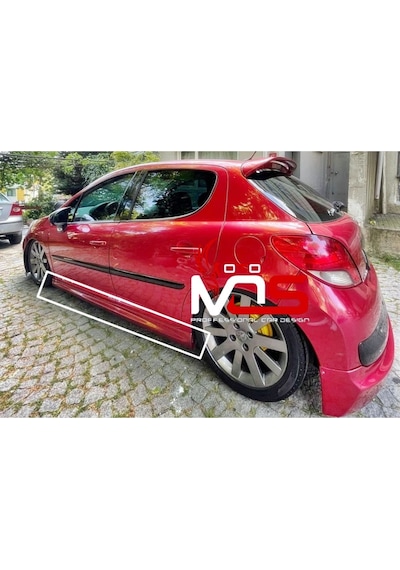 Peugeot 207 R Marşpiyel Sağ Sol Takım Fiberglass Boyasız