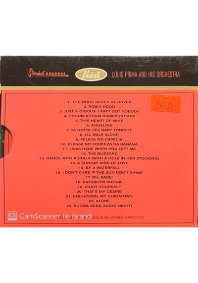 Plak Değildir Cd Dir Cd Louis Prima The Best Of The War Years A