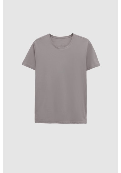 D's Damat Ds Damat Slim Fit Gri Bisiklet Yaka %100 Pamuklu Nefes Alabilen T-shirt 4hc141996753m 301