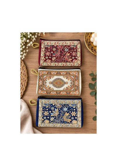 Badufa Home 3 Lü Mini Cüzdan-hediyelik-para Cüzdanı Bordo Bordo