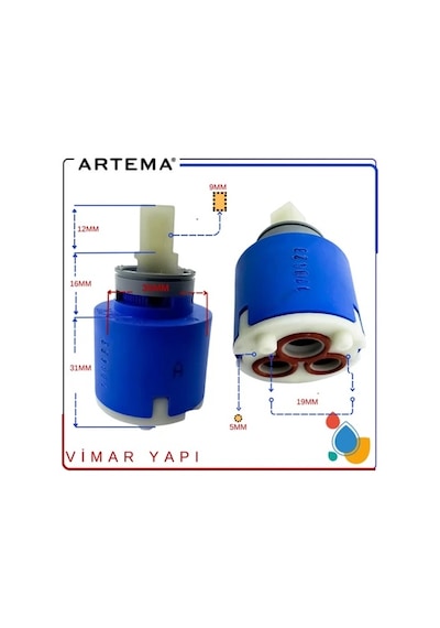 Artema A22640yp 35 Mm Düz Kartuş Kerox Özellikli 1 Adet Mavi Renkli Yüksek Kalite Diğer