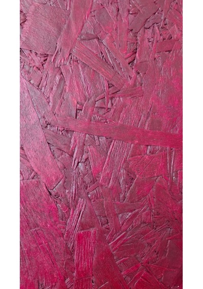 Osb Ahşap Tasarım Duvar Saati 44 Cm Bordo