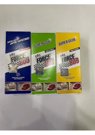 Ems Force Genel Amaçlı Hızlı Yapıştırıcılar / 805-807-809 Hızlı Yapıştırıcı 50GR 3 LÜ SET