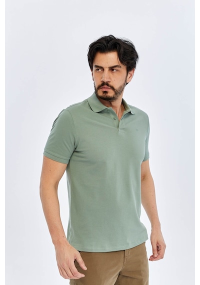 Süvari Slim Yeşil Erkek Polo Yaka T-shirt Ts1014000474