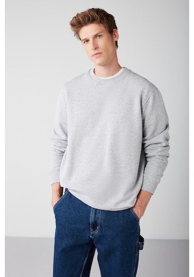 Grimelange Travıs Erkek Organik Kumaşlı Yumuşacık Regular Fit Yuvarlak Yakalı Grimelanj Sweatshirt Grimelanj