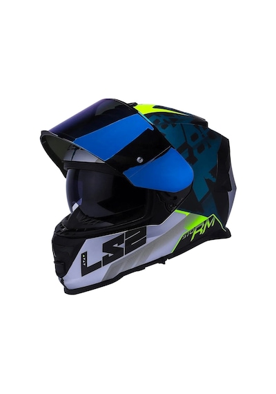 Ls2 Storm 2 Sprinter Siyah Gri Gökkuşağı Vizör Siyah - Gri - Cobalt