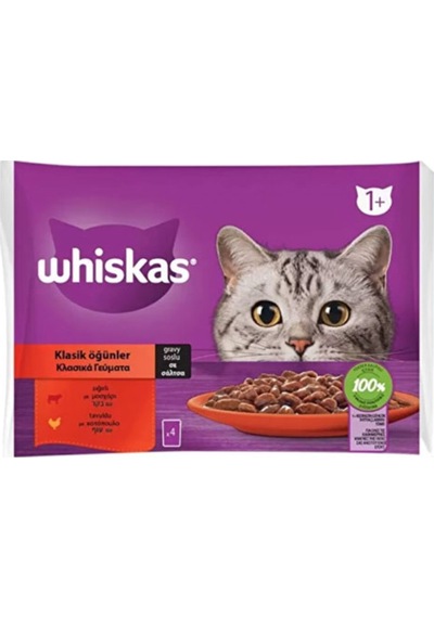 Pouch Sos İçinde Sığırlı Ve Tavuklu Yetişkin Kedi Konservesi 4 Adet 85 Gr