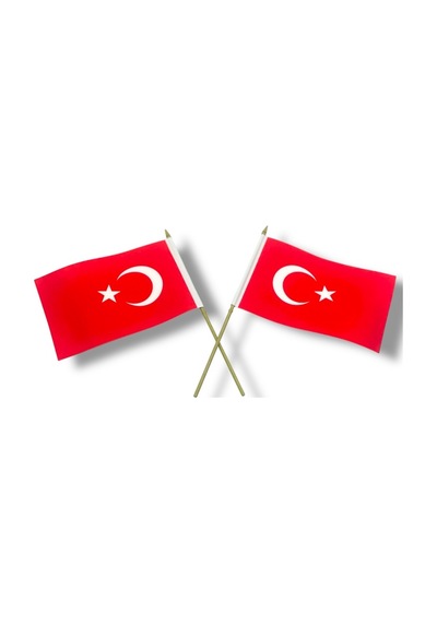 Saten Türk Bayrağı 15x22.5 Cm Parlak Kumaş Mini Bayrak 23 Nisan, Okul, Araç Ve Dekor İçin Tek Ebat