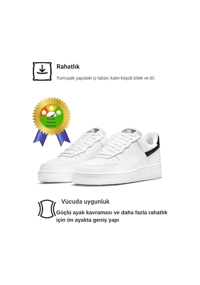 Beyaz Siyah Trend Süper Rahat 4 Mevsim Unisex Günlük Yürüyüş Beyaz - Siyah