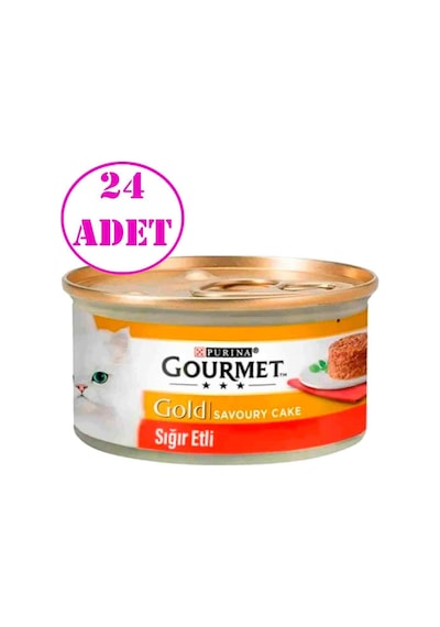 Gourmet Gold Savoury Sığır Etli Yetişkin Kedi Konservesi 24 x 85 G