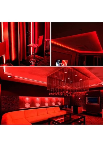 Neon Esnek Hortum Şerit Led Kırmızı Rengi 220v  Fiş/1,2,3,4,5,10,15,20,25,30,50,100 Metre