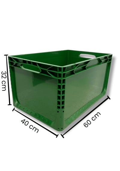 Alpbx 1.kalite Yeşil Plastik Kasa 60x40x32 Cm - Kutu 65 Litre