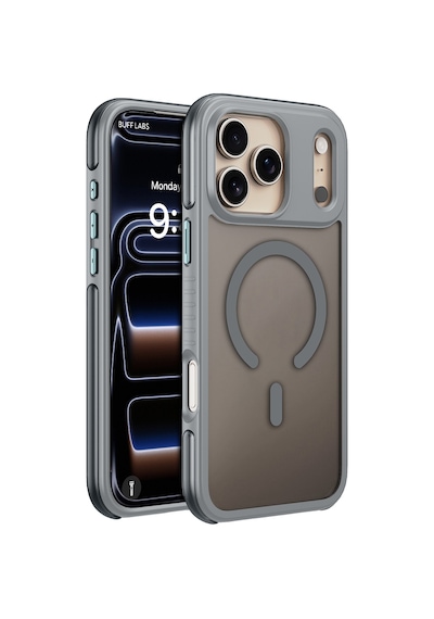 Buff Apple iPhone Uyumlu 18 Pro /17 Pro Magsafe Air Bumper Kılıf Gray Gri