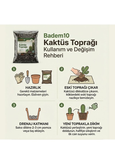 Organik Cocopeat Perlit Pomza Karışımlı Kaktüs Ve Sukulent Toprağı 5 Litre 500 G