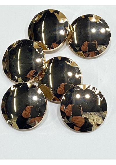 Metal Düğme/kaban Manto Boyu/ 6 Lı Set/2,5 Cm/jx015/gold