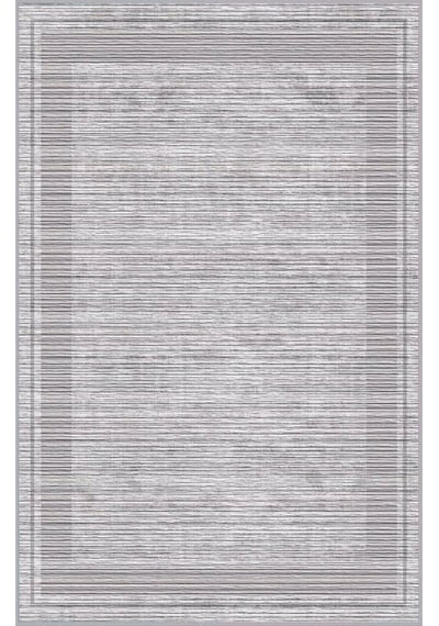 Rovigo Home Dijital Baskı Yıkanabilir Kaymaz Taban Salon Halısı Rvg0681 Gri
