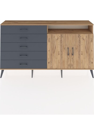 Arges Konsol 2 Raflı 5 Çekmeceli 2 Kapaklı 176x30x99 Çam-çam/antr Çam-çam/antrasit Arges Konsol 2 Raflı 5 Çekmeceli 2 Kapaklı 176x30x99 Çam-çam/antr Çam-çam/antrasit