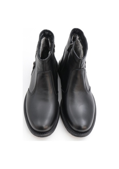 Nesilshoes Nesil Shoes Thrtrk 905 Siyah Hakiki Deri Kauçuk Taban Erkek Bot