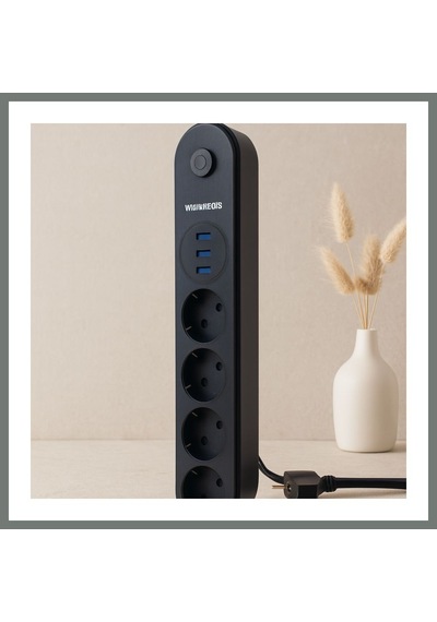 Bezos Termal Korumalı Anahtarlı 4'lü Uzatma Kablosu 3 Usb 2 M Mmbz