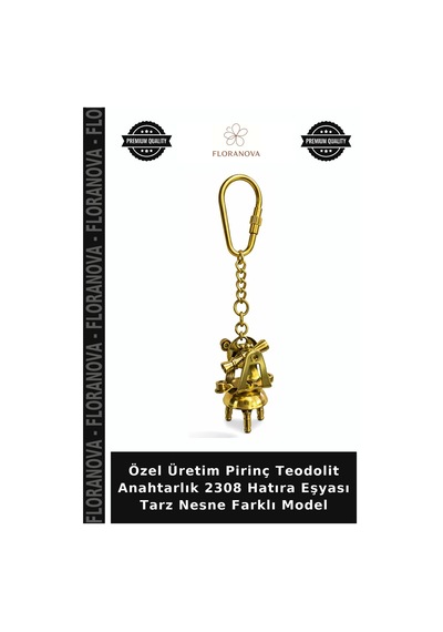 Özel Üretim Pirinç Teodolit Anahtarlık 2308 Hatıra Eşyası Tarz Nesne Farklı Model