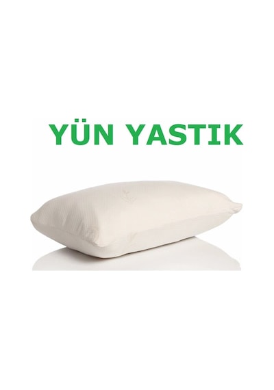 Yün Yastık - Yün Dolgulu Visco Yastık Beyaz