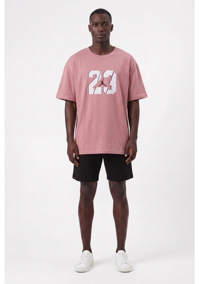 Lixa Günlük Spor Tişört 23 Pembe Beyaz Baskı Oversize 142523 SİYAH