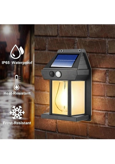 Hareket Sensörlü Güneş Enerjili Bahçe Led Ampul Su Geçirmez 3 Mod