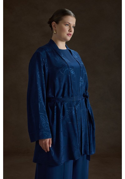 Aker İndigo Rayon Viscon Kimono İndigo İndigo