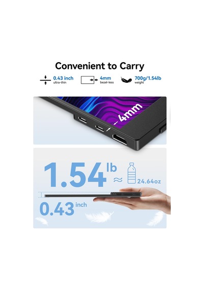 15.6" E1511a 60hz Ips Fhd Type-c Taşınabilir Monitör