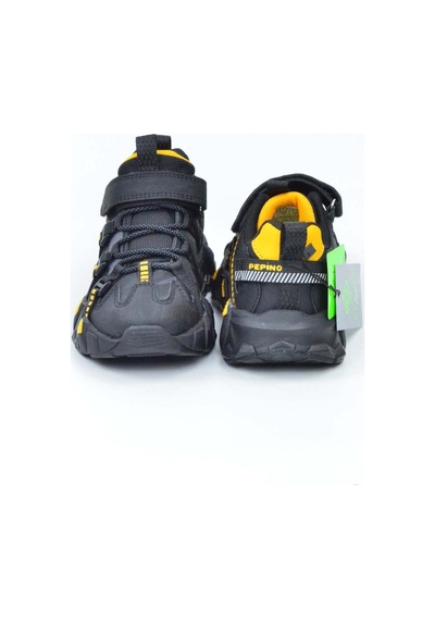 Pepino Kids Pepino Lastikli Cırtlı Filet Outdoor Çocuk Spor Ayakkabı Siyah-sarı