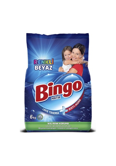 Bıngo Matik Konsantre 6 Kg Renkli & Beyaz - 2 Adet Tarı