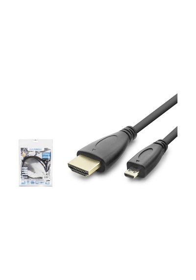 Büro Ev Ofis Cihazları İçin 150cm Siyah Hdmi To Micro Hdmi Kablo