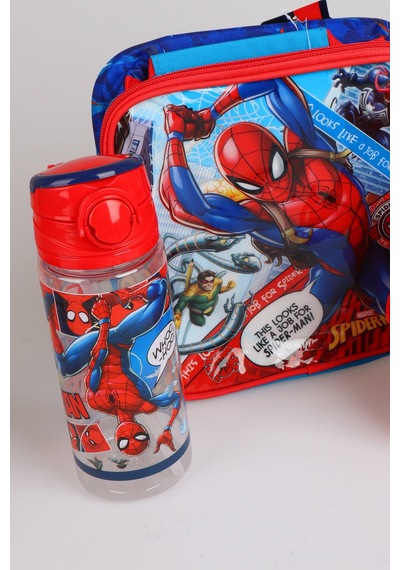 X Dekomus Lisanslı Spiderman Due Nyc Collection Beslenme Çantası,beslenme Kabı,matara Seti Altın