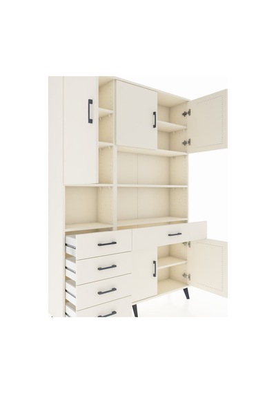 Arges Dolap 9 Raflı 5 Çekmeceli 5 Kapaklı 132x30x195 Aytaşı-a... Aytaşı Arges Dolap 9 Raflı 5 Çekmeceli 5 Kapaklı 132x30x195 Aytaşı-a... Aytaşı