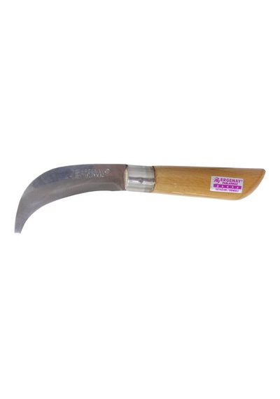 Ergenay Aşı Bıçağı Eğri Ağız Ahşap Sap 23Cm -  Denizli