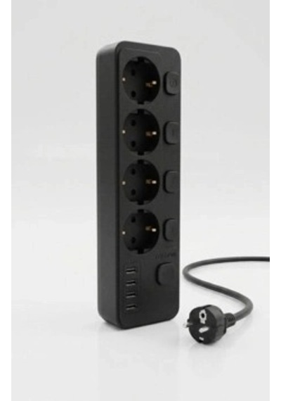 Akım Korumalı 4 Lü Priz 2xusb 2xtype-c Çıkış Yüksek Gerilim Koruma Priz Çoğaltıcı Diğer