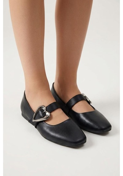 Papuçcity Fendi 03468 Kadın Günlük Babet Sıyah