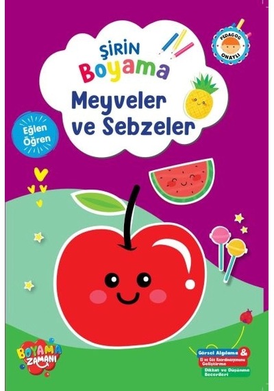 Şirin Boyama Meyveler Ve Sebzeler