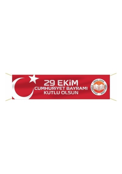 29 Ekim Cumhuriyet Bayramı Pankartı - 001 Tek Ebat