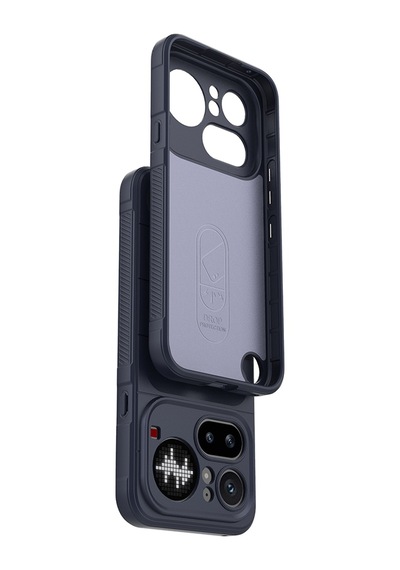 Maks Technology Nothing Phone 4a Pro Kılıf Esnek Tpu Oyuklu Arka Yüzey Tasarımlı Mkst Etnik Silikon Kapak - Lacivert